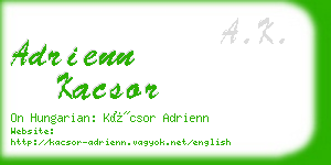 adrienn kacsor business card